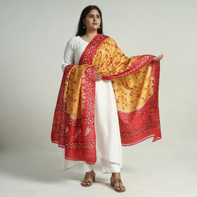  Bengal Kantha Embroidery Tussar Silk Handloom Dupatta 09 