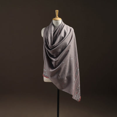 Kutch Bhujodi Handwoven Merino Wool Dhabla Shawl 35