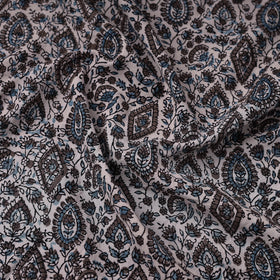 Brown Natural Dyed Cotton Bagh Print Fabric 