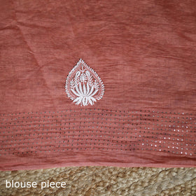 Lucknowi Chikankari Heavy Mukaish Work Pure Mul Chanderi Saree 02
