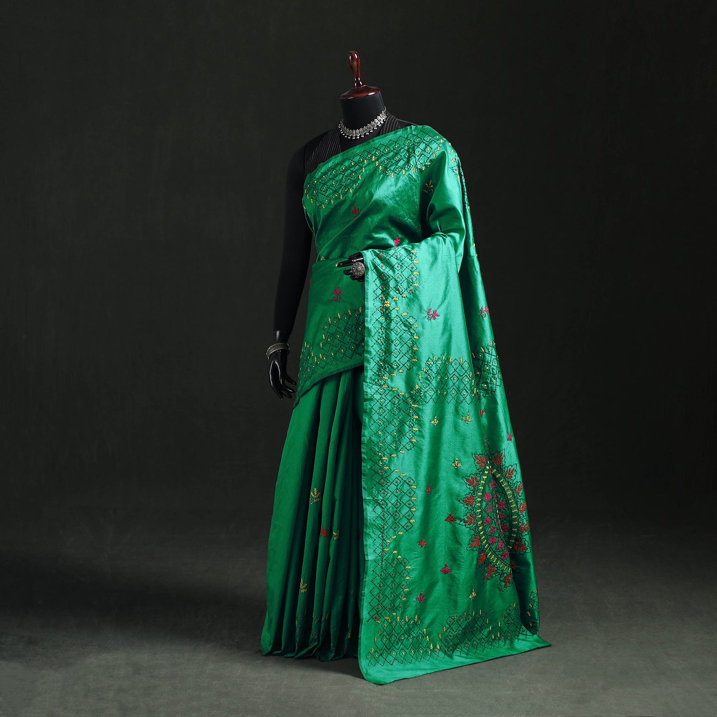 Hand Embroidered Silk Saree 64