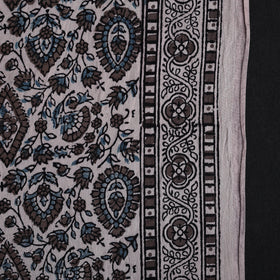 Brown Natural Dyed Cotton Bagh Print Fabric 