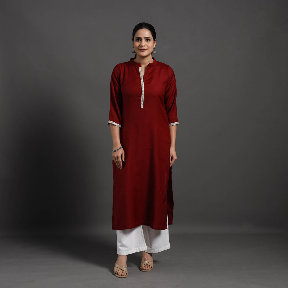 Raahi Plain Merino Woolen Kurta