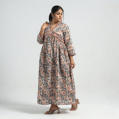 batik print dress