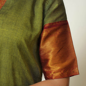 Green - Dharwad Cotton Kurta with Palazzo & Dupatta Set 14