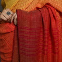 Multicolor - Kumaun Handwoven Pure Merino Woolen Saree 03