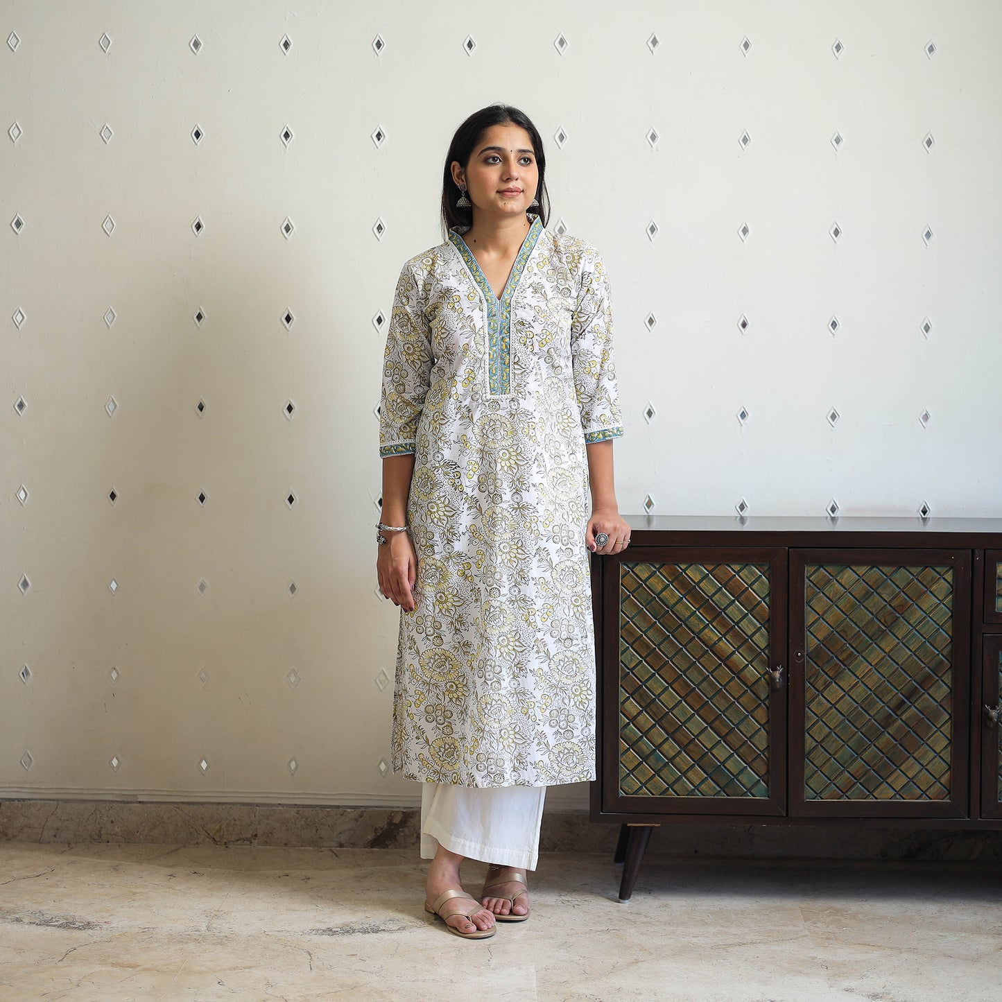 Sanganeri print Kurta