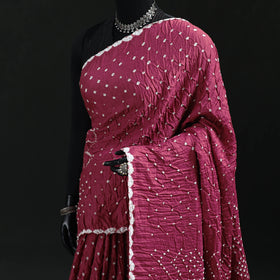 Kutch Bandhani Tie-Dye Cotton Saree 41