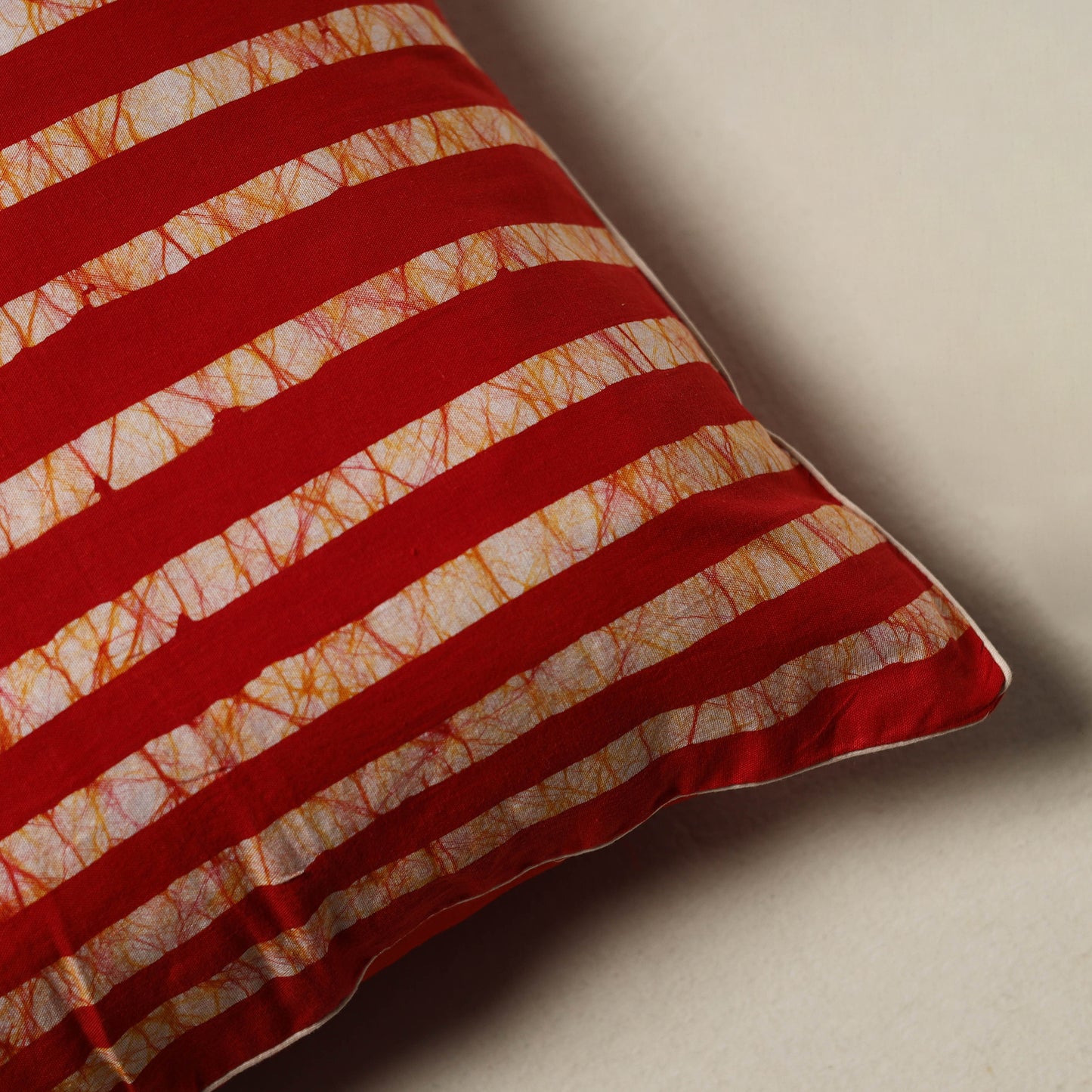 Hand Block Batik Print Cushion Cover (16 x 16 in) 43
