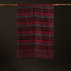 Zig Zag Zari Weave Fine Wool Stole for Women 93
