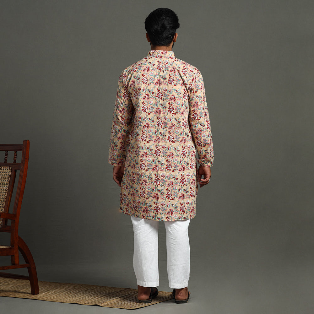 Sanganeri Block Printed Cotton Men Long Kurta 07