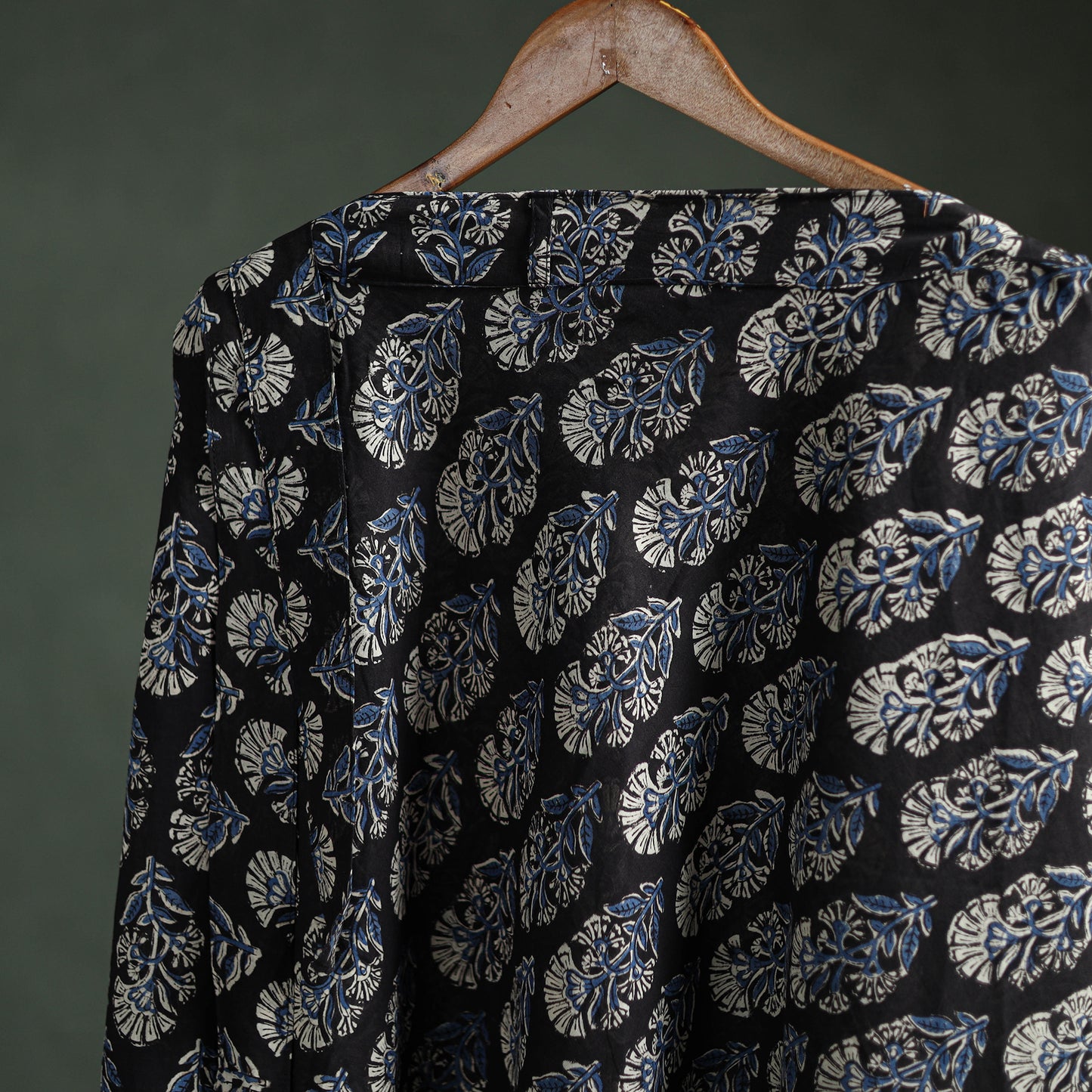Bagru Hand Block Print Natural Dyed Cotton Wrap Around Skirt 16