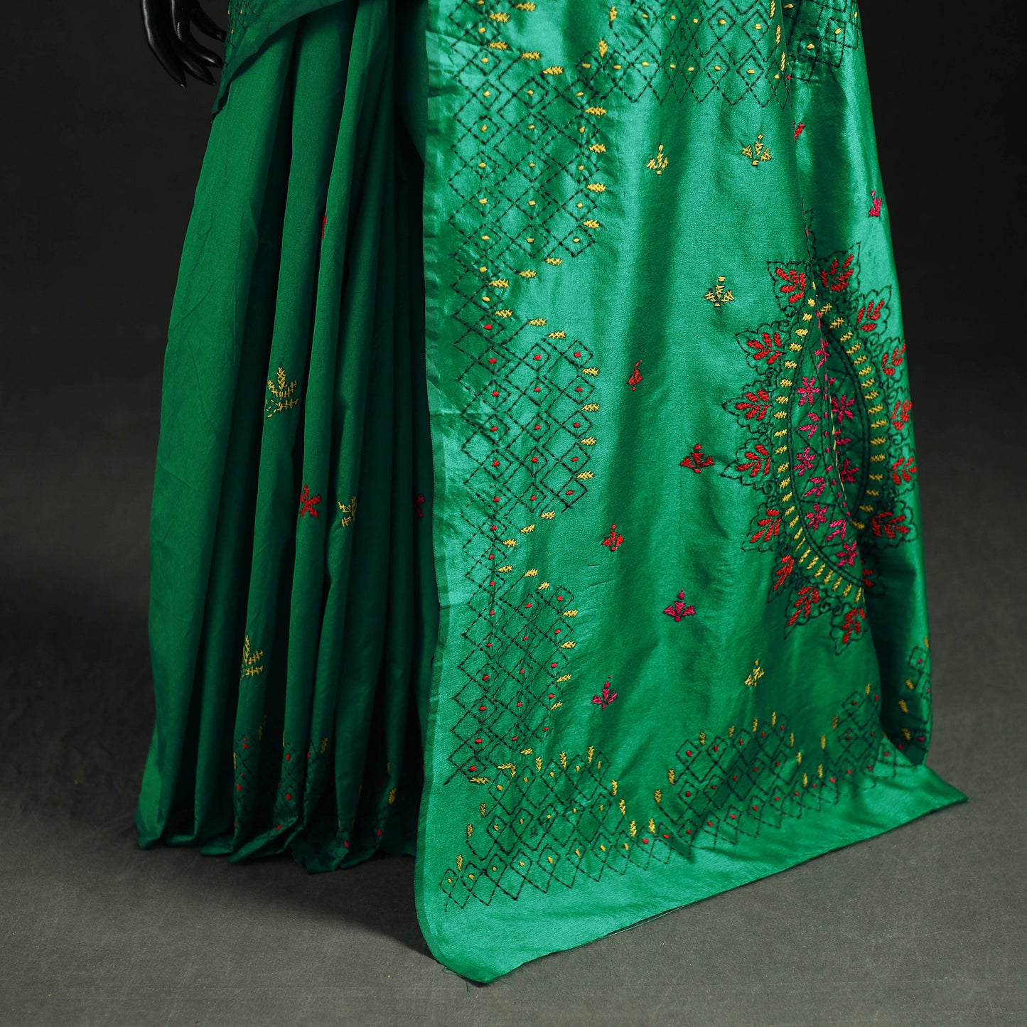 Hand Embroidered Silk Saree 64