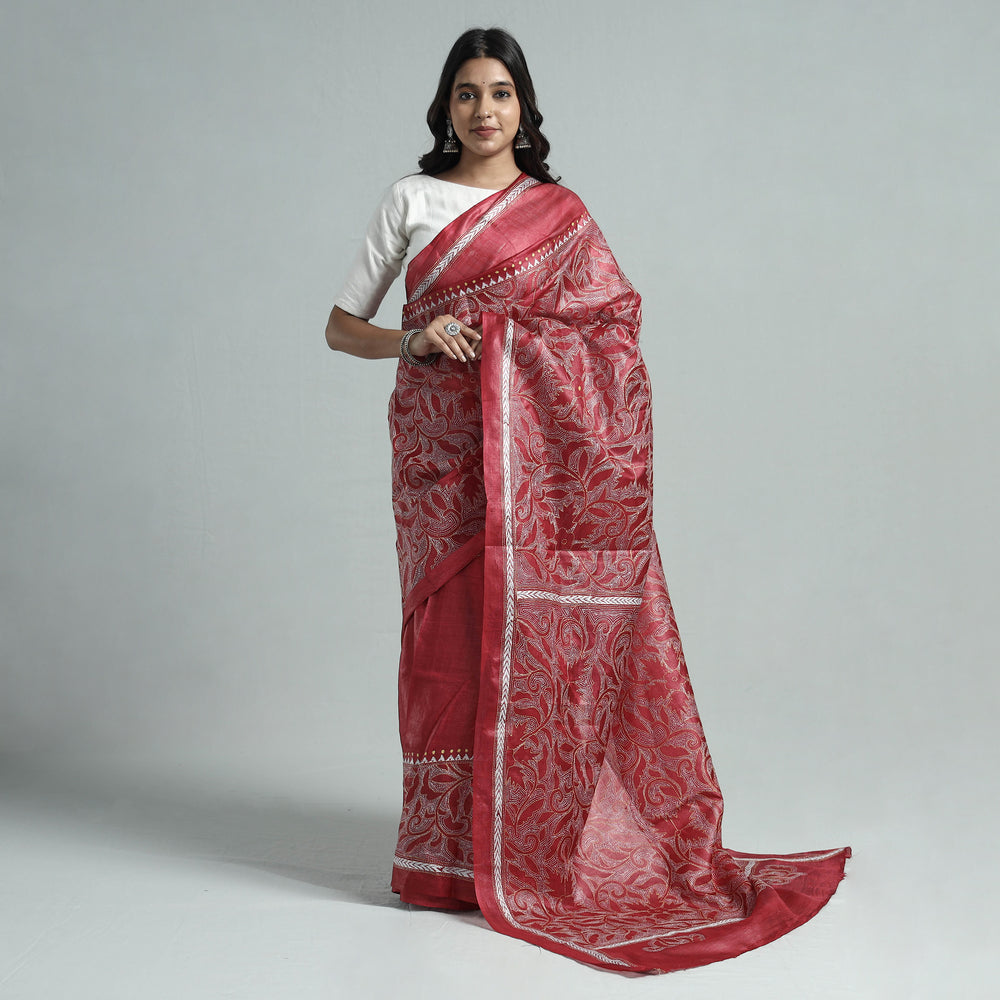 Kantha Embroidery Saree