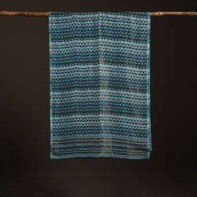 Zig Zag Zari Weave Fine Wool Stole for Women 91