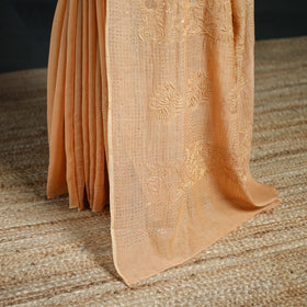 Lucknowi Chikankari Heavy Mukaish Work Pure Mul Chanderi Saree 03