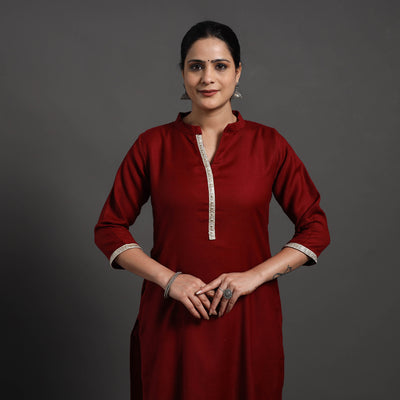 Raahi Plain Merino Woolen Kurta