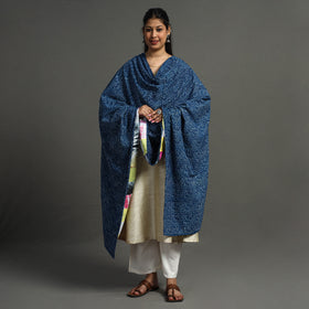 Multicolor - indigo reversible patchwork cotton dupatta 02