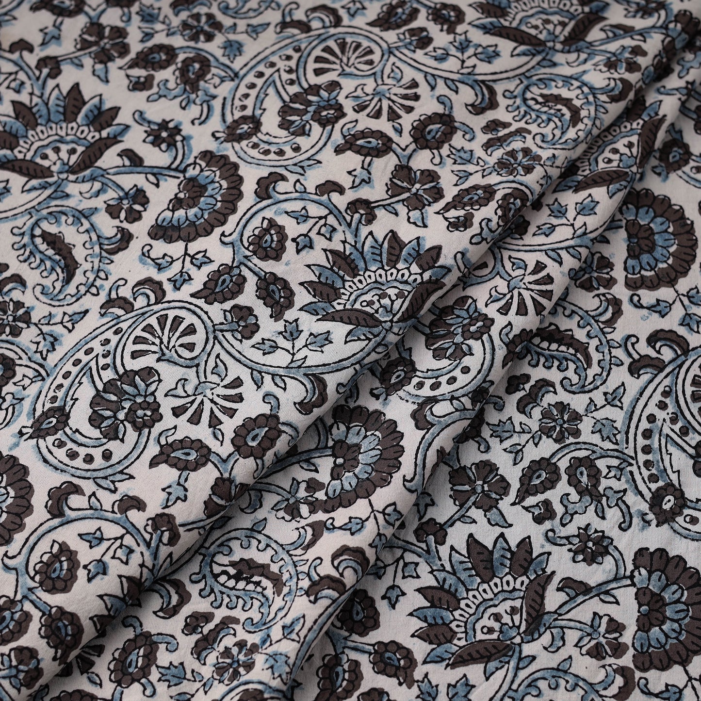 Natural Dyed Cotton Bagh Print Fabric 06