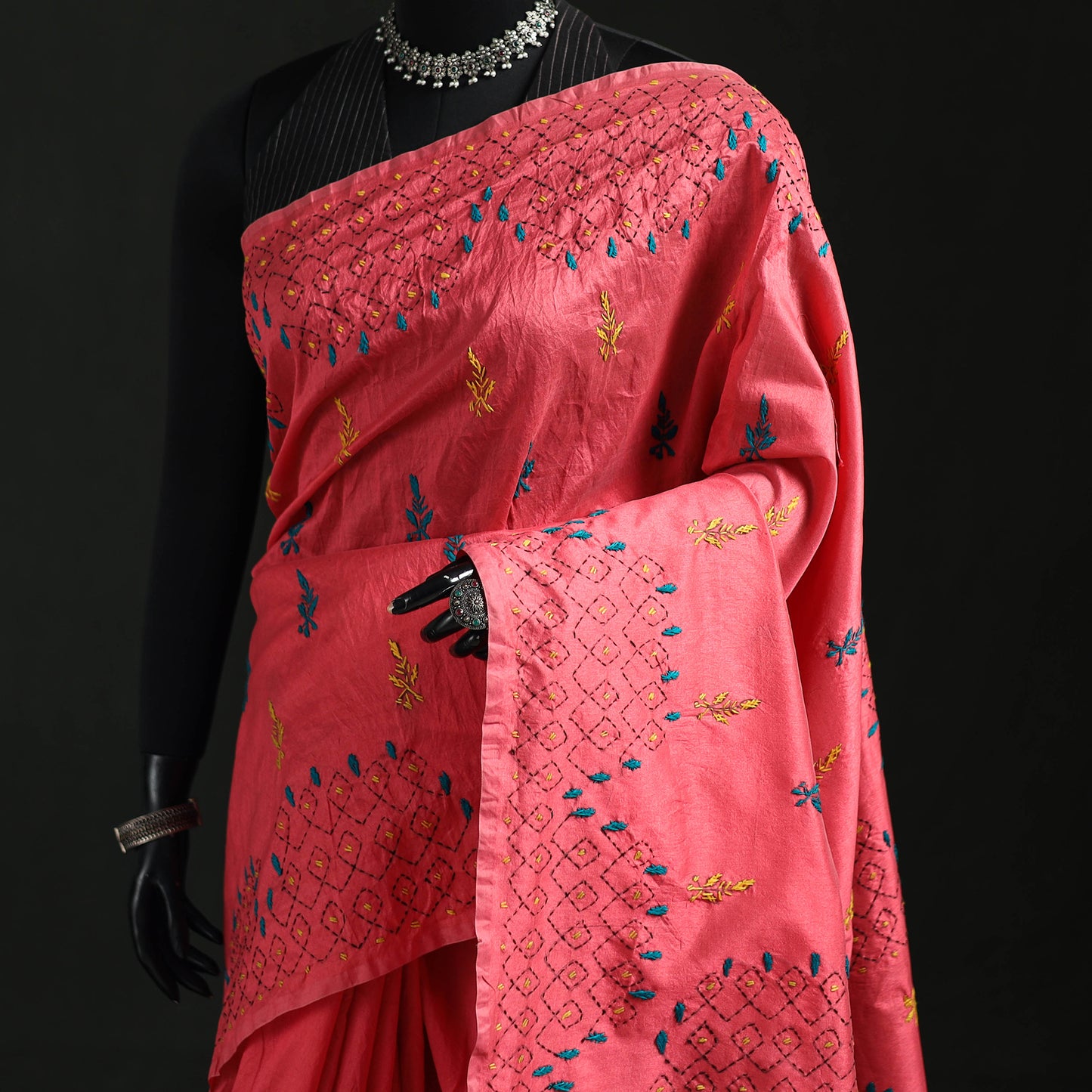 Hand Embroidered Silk Saree 65