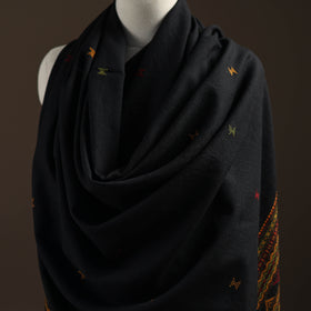 Kutch Bhujodi Handwoven Merino Wool Dhabla Shawl 36