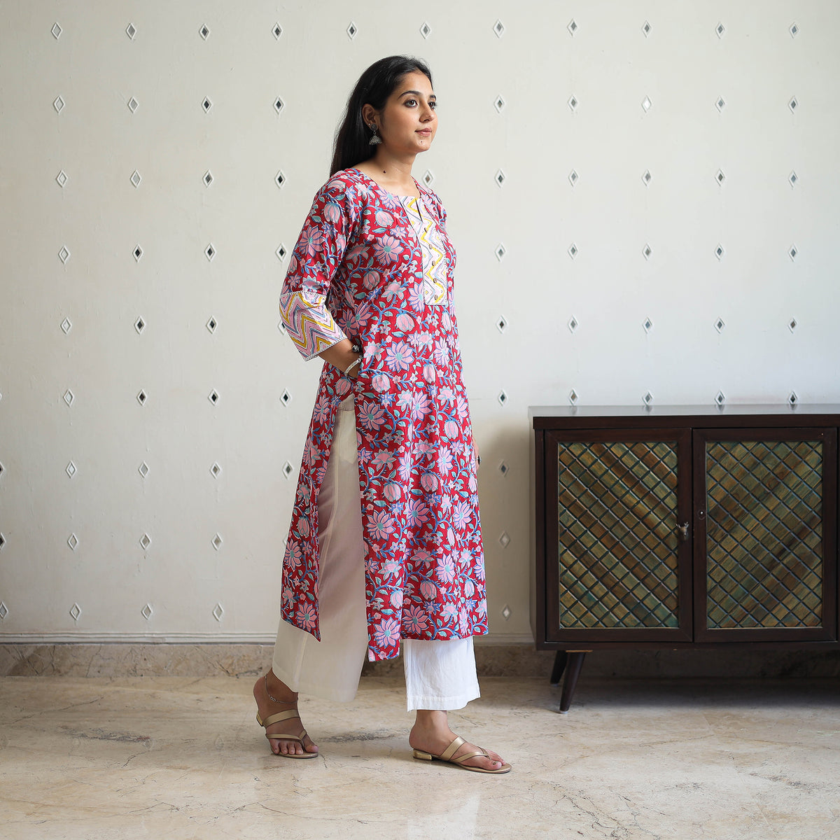 Sanganeri print Kurta