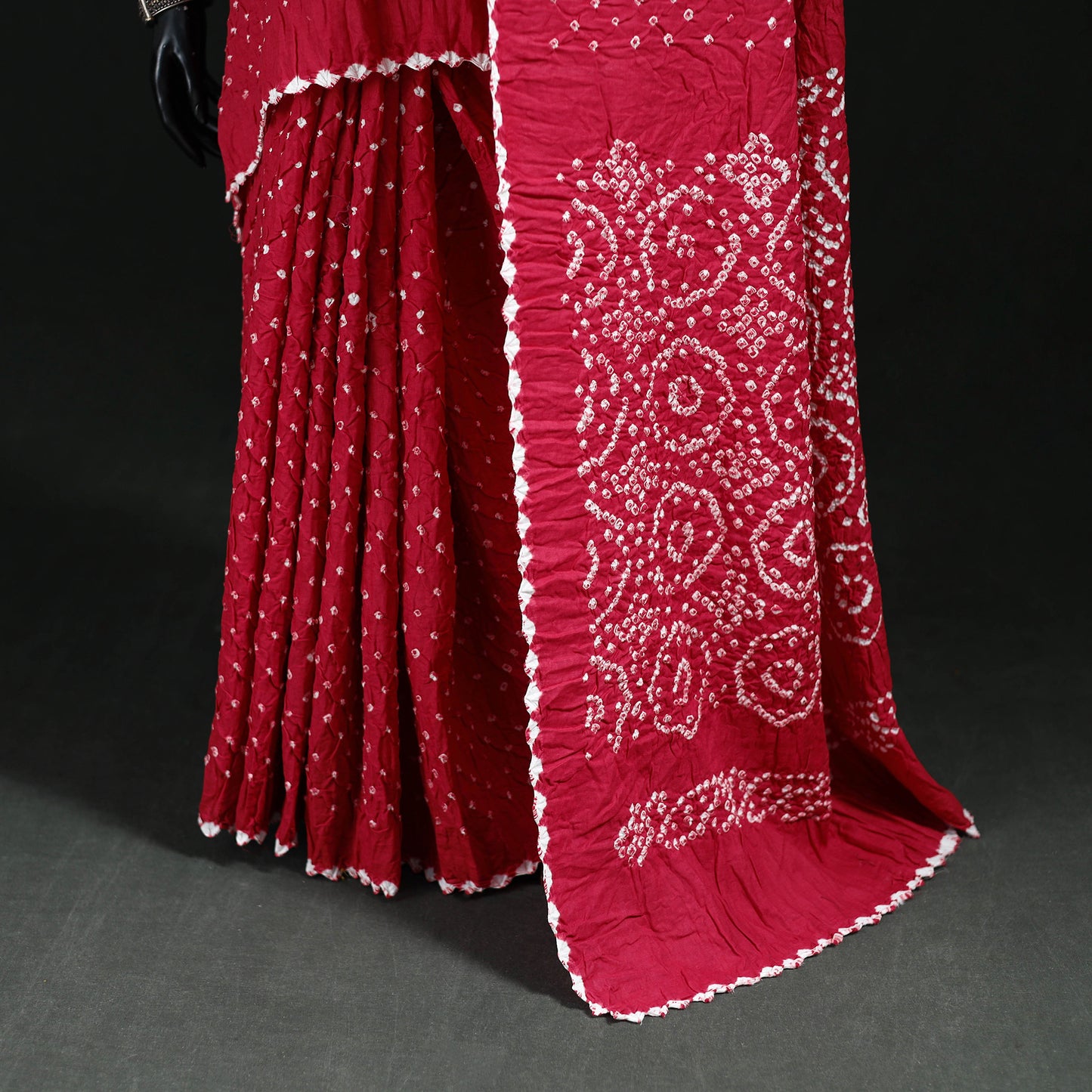 Kutch Bandhani Tie-Dye Cotton Saree 20
