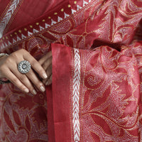 Kantha Embroidery Saree