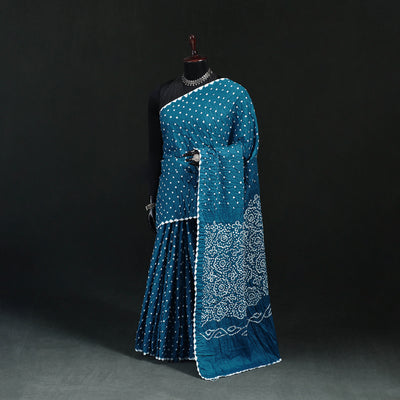Kutch Bandhani Tie-Dye Cotton Saree 21