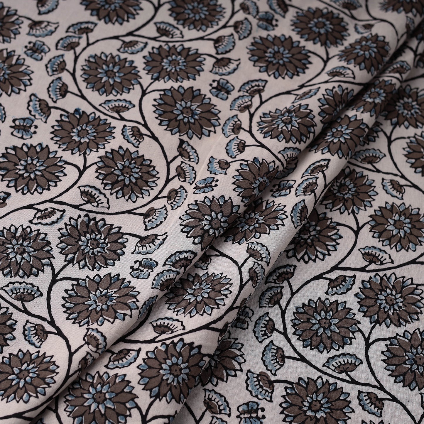 Natural Dyed Cotton Bagh Print Fabric 07