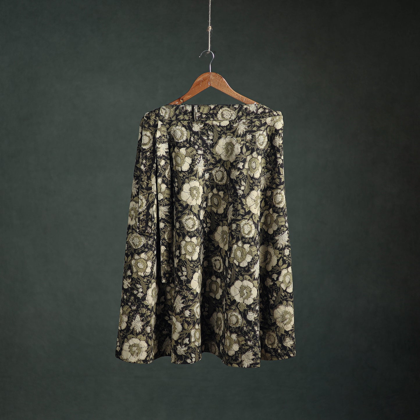 Bagru Hand Block Print Natural Dyed Cotton Wrap Around Skirt 18