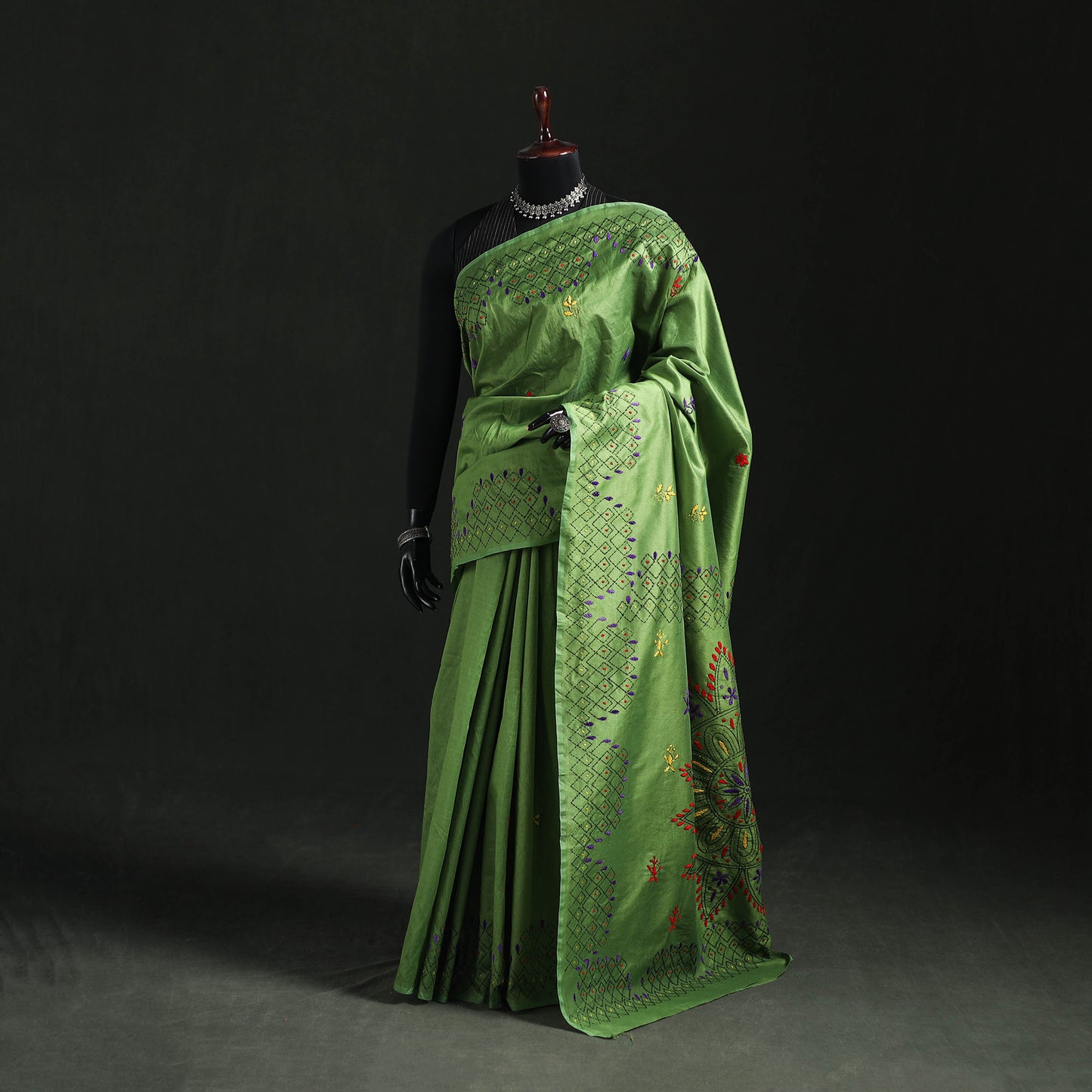 Hand Embroidered Silk Saree 66
