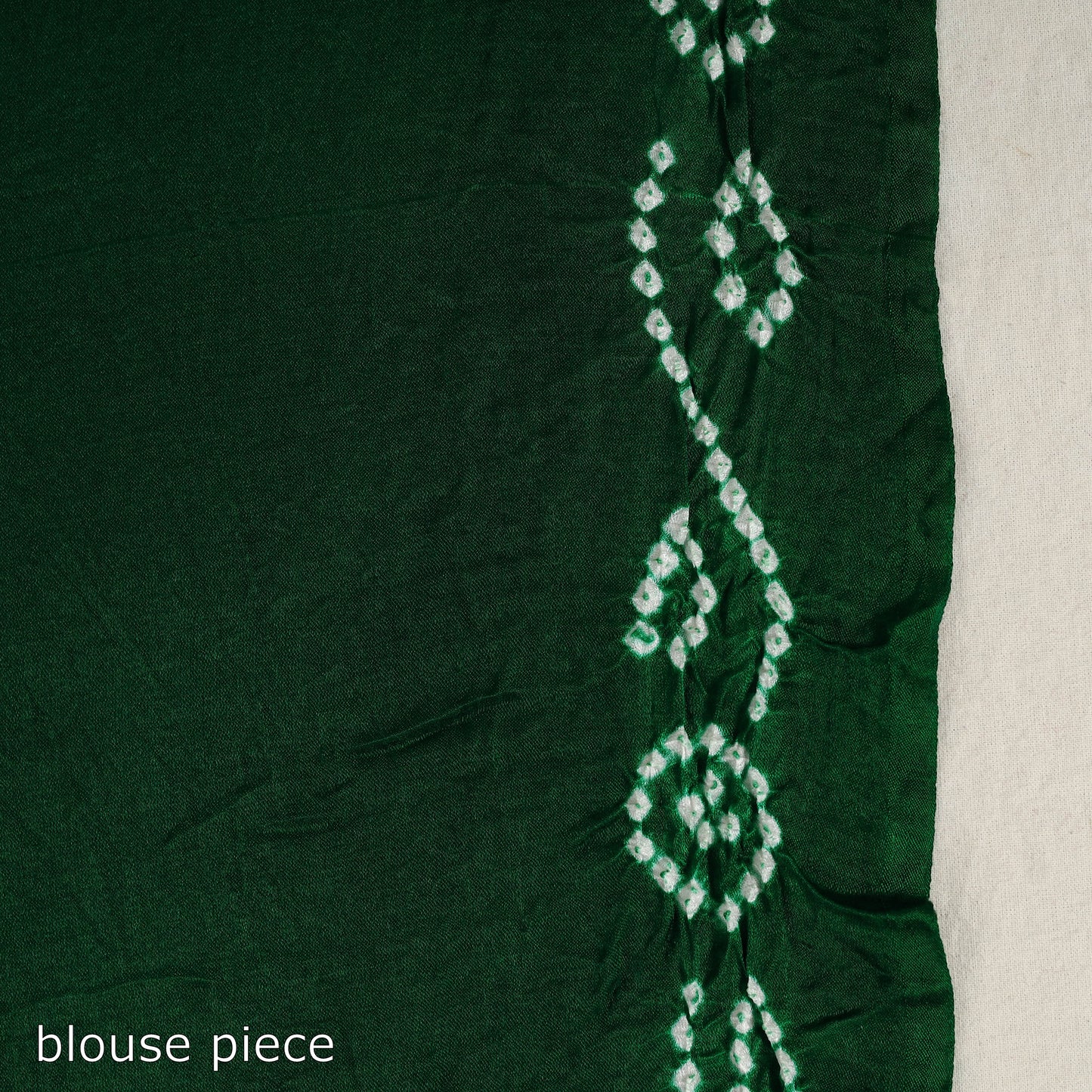 Green - Kutch Tie-Dye Gajji Silk Bandhani Saree with Blouse Piece 04