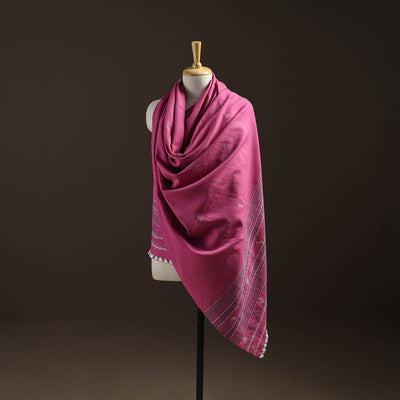 Kutch Bhujodi Handwoven Merino Wool Dhabla Shawl 37