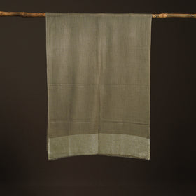 Plain Diamond Weave Fine Wool Zari Border Stole for Women 84