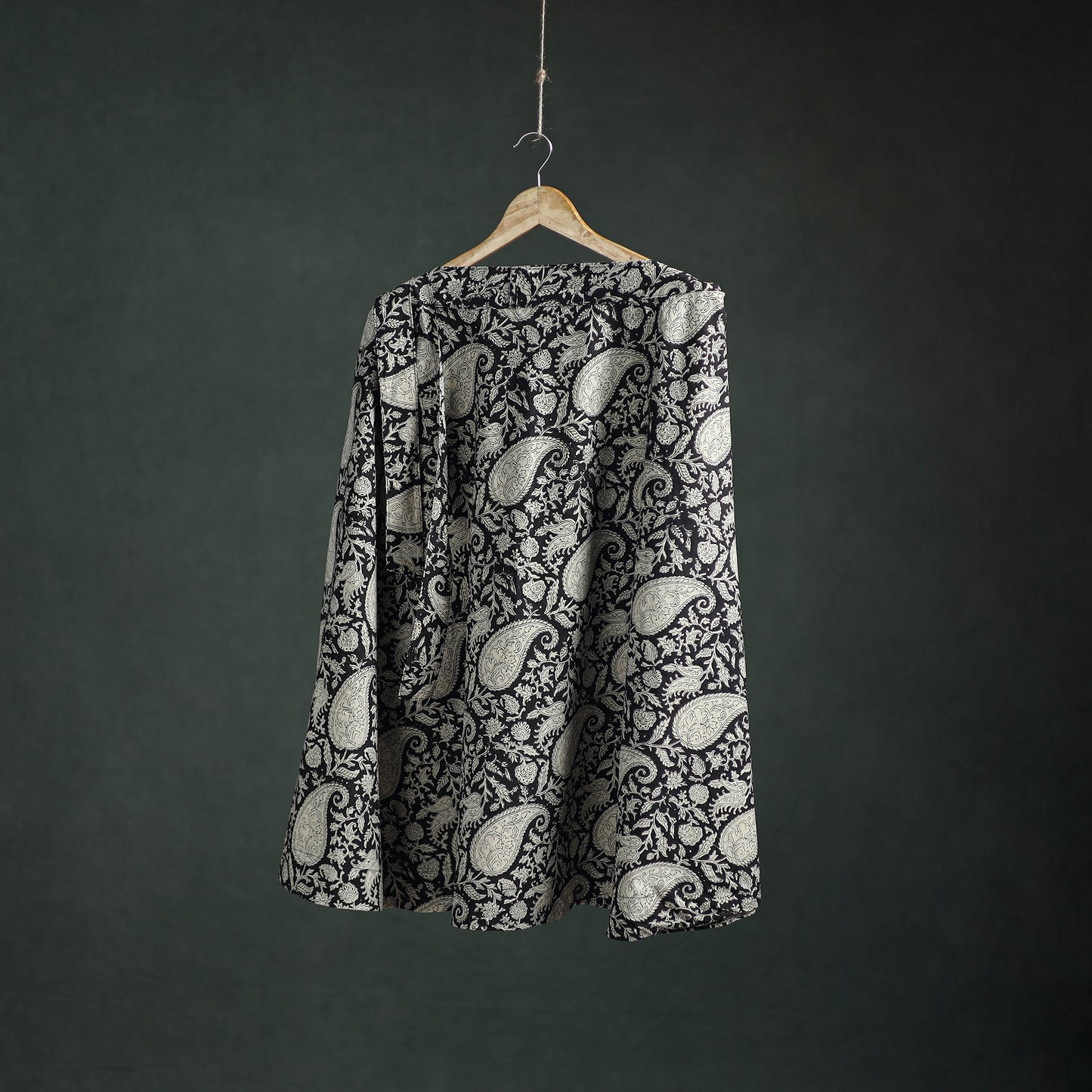 Bagru Hand Block Print Natural Dyed Cotton Wrap Around Skirt 19