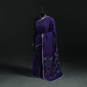 Kutch Bandhani Tie-Dye Cotton Saree 43