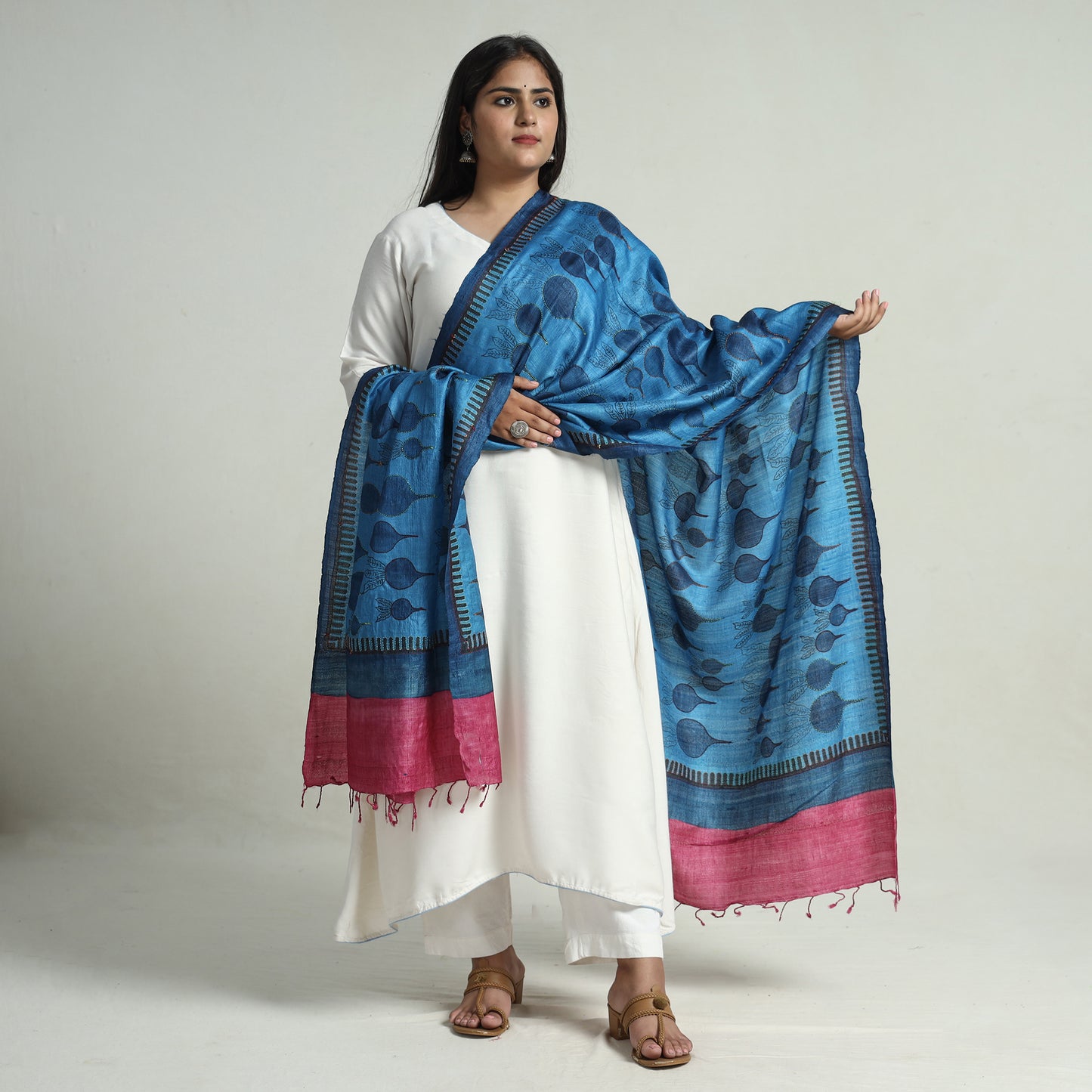 Kantha Embroidery Dupatta 