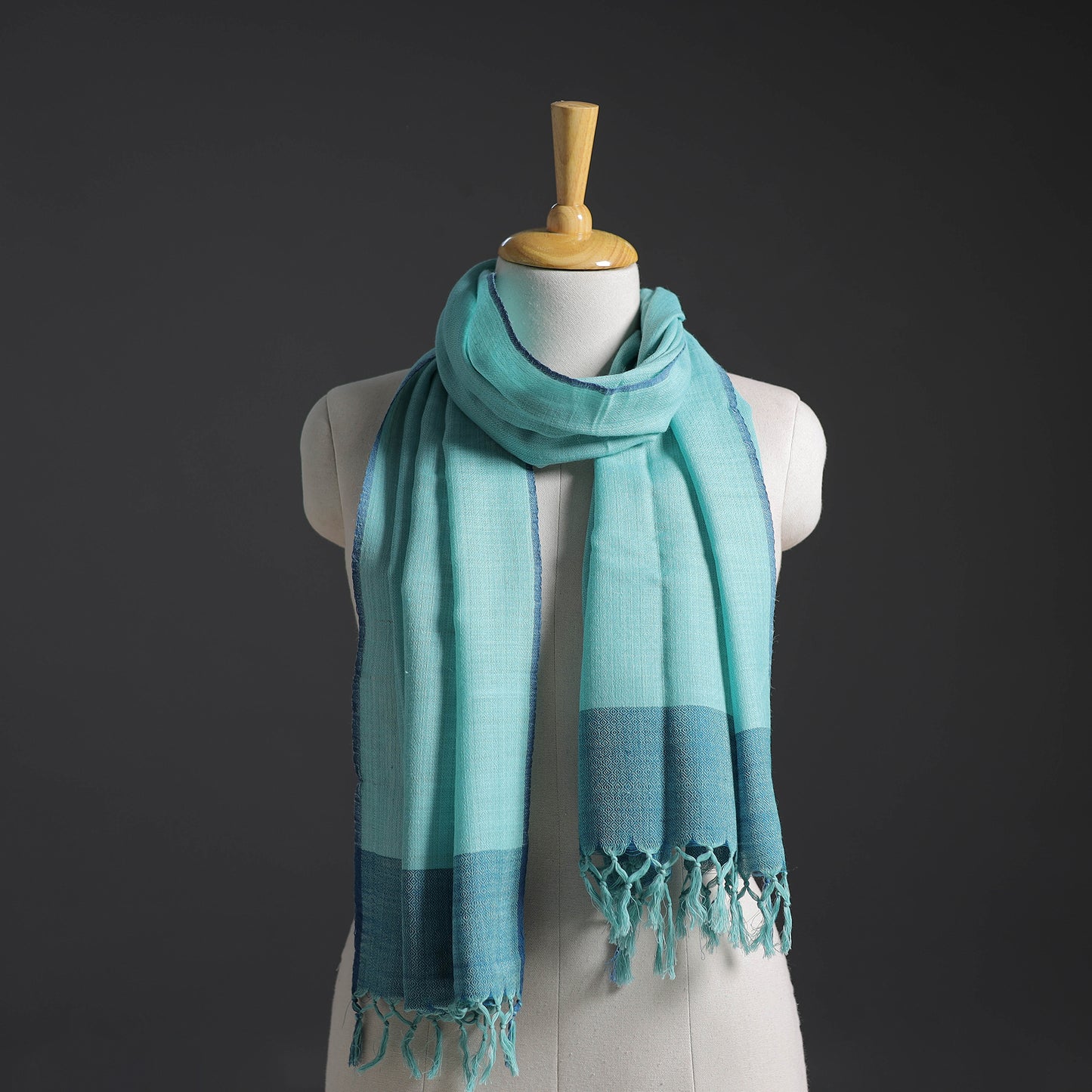 Kumaun Handwoven Merino Wool x Cotton Stole 201