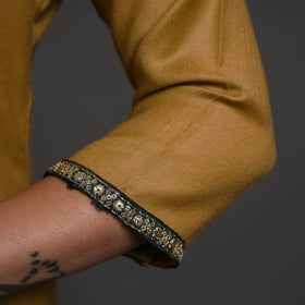 Buy Yellow Plain Merino Woolen Kurta for Women