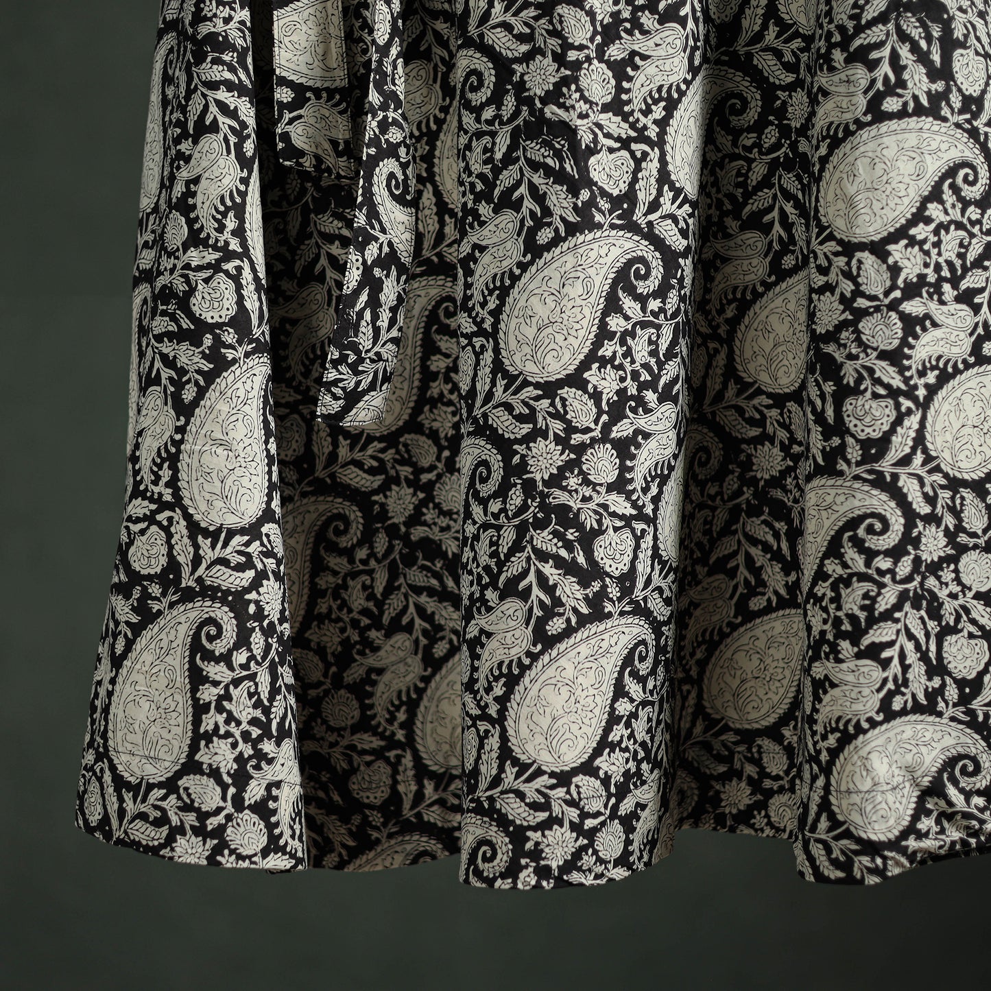 Bagru Hand Block Print Natural Dyed Cotton Wrap Around Skirt 19
