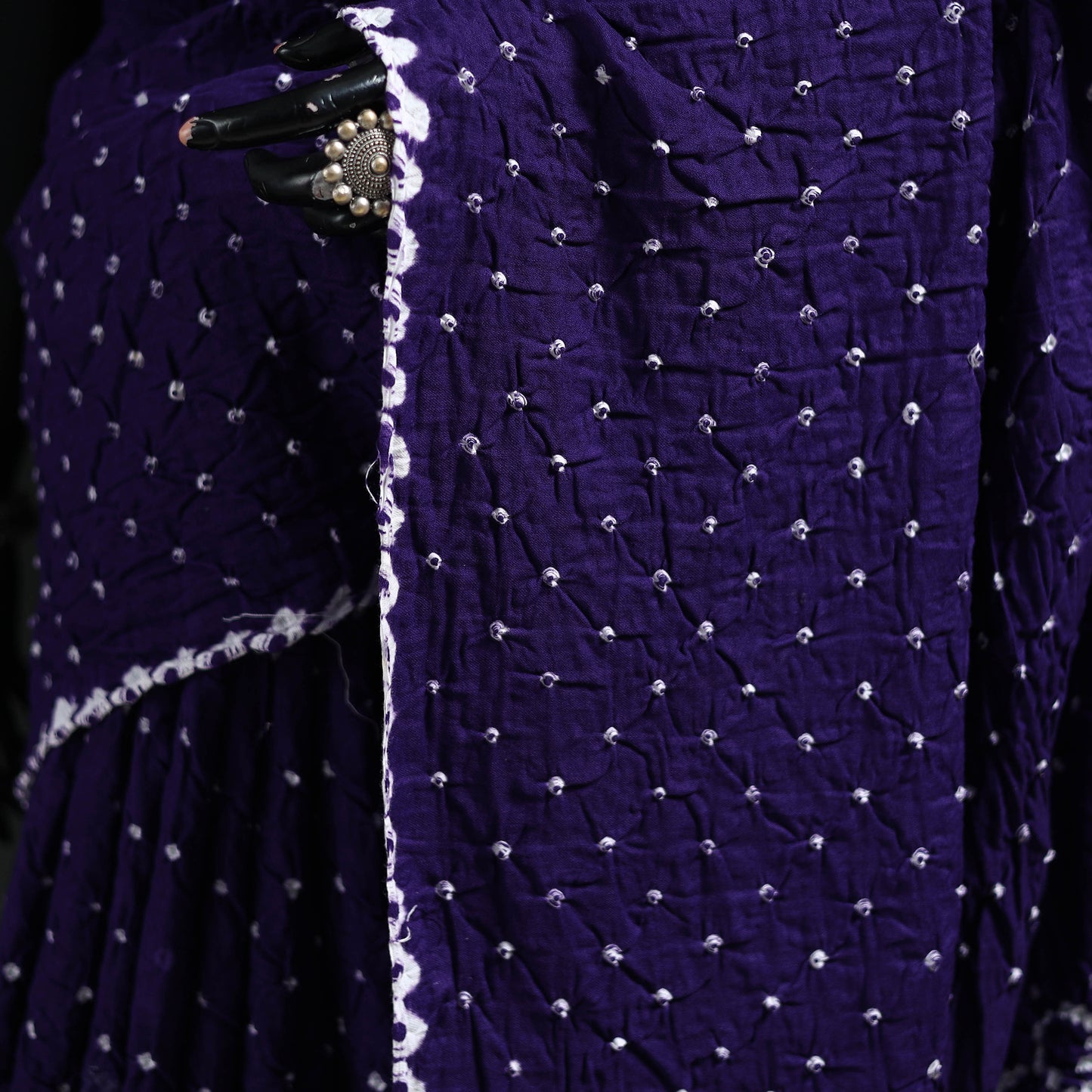 Kutch Bandhani Tie-Dye Cotton Saree 43
