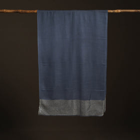 Plain Diamond Weave Fine Wool Zari Border Stole for Women 82