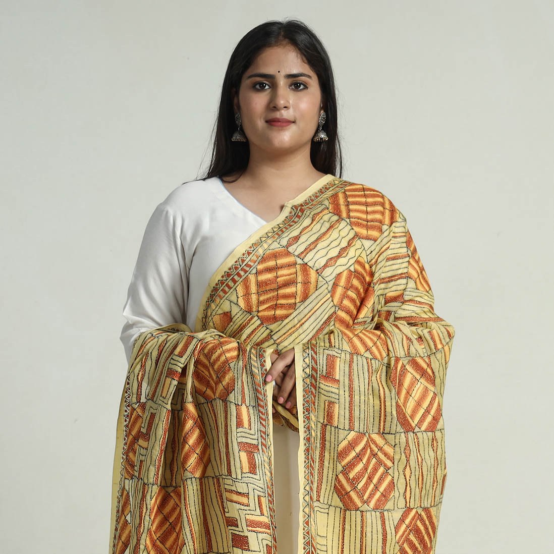 Kantha Embroidery Dupatta