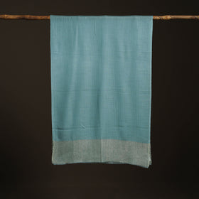 Plain Diamond Weave Fine Wool Zari Border Stole for Women 81