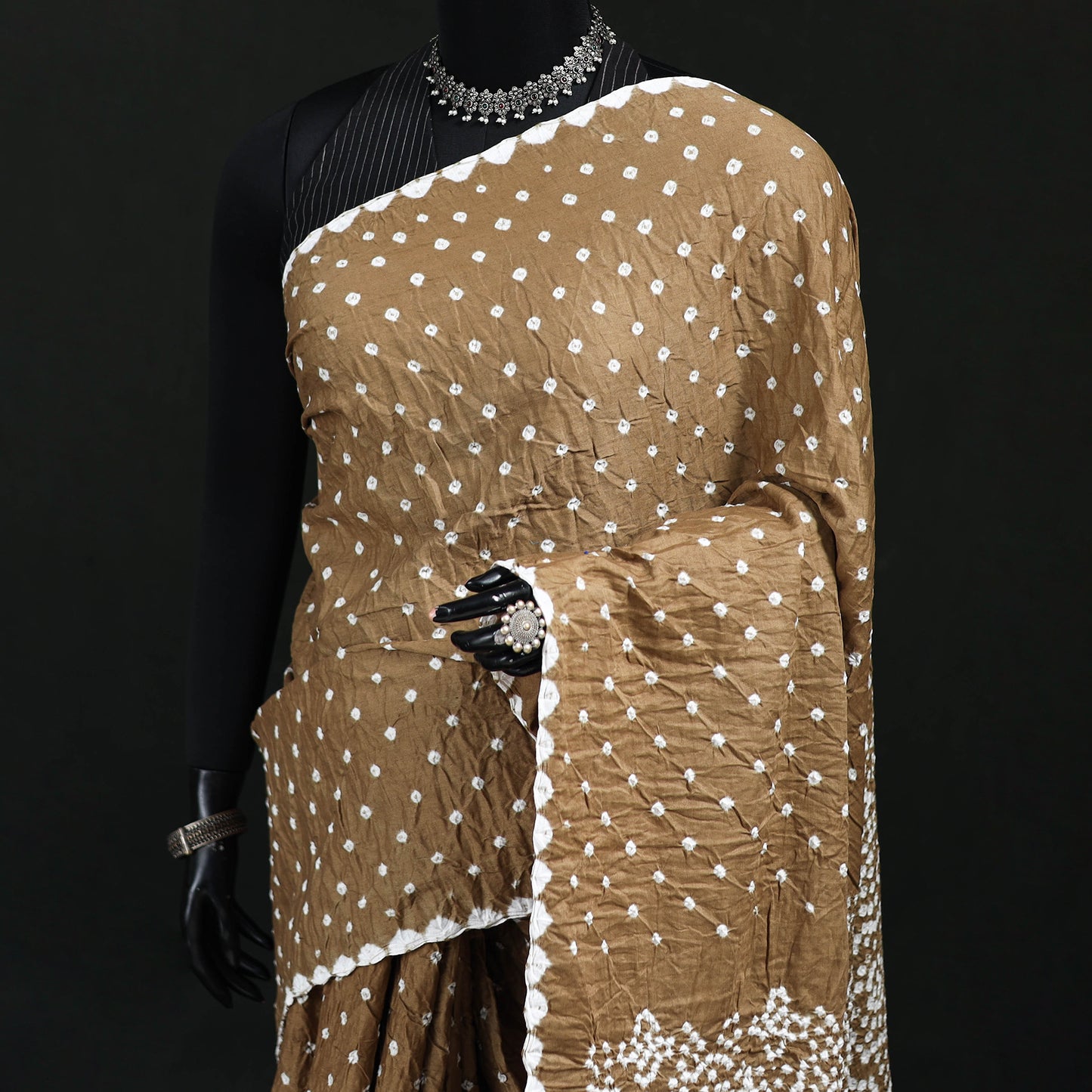 Kutch Bandhani Tie-Dye Cotton Saree 22