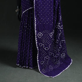 Kutch Bandhani Tie-Dye Cotton Saree 43