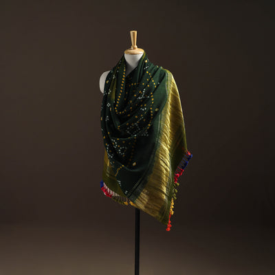 Kutch Bandhani Handwoven Merino Wool Shawl 38