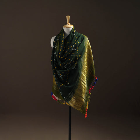 Kutch Bandhani Handwoven Merino Wool Shawl 38