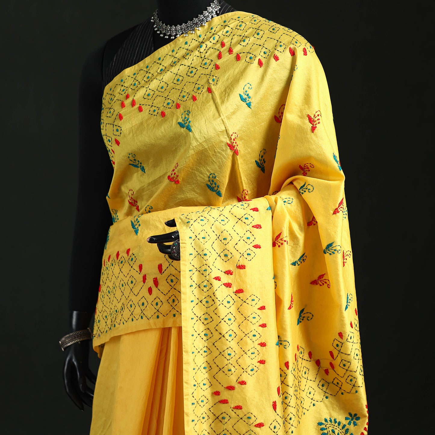 Hand Embroidered Silk Saree 67